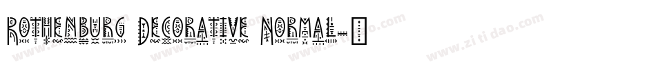 Rothenburg Decorative Normal字体转换